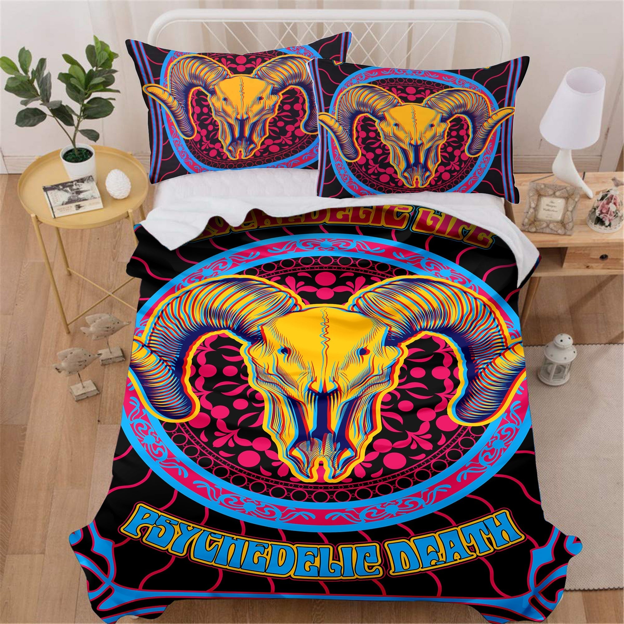 Trippy Ram Skull Bedding Set VIP